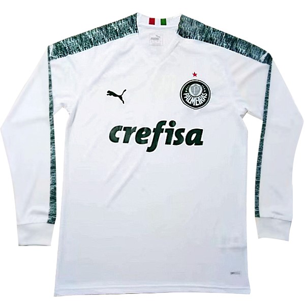 Camiseta Palmeiras Replica Segunda Ropa ML 2019/20 Blanco